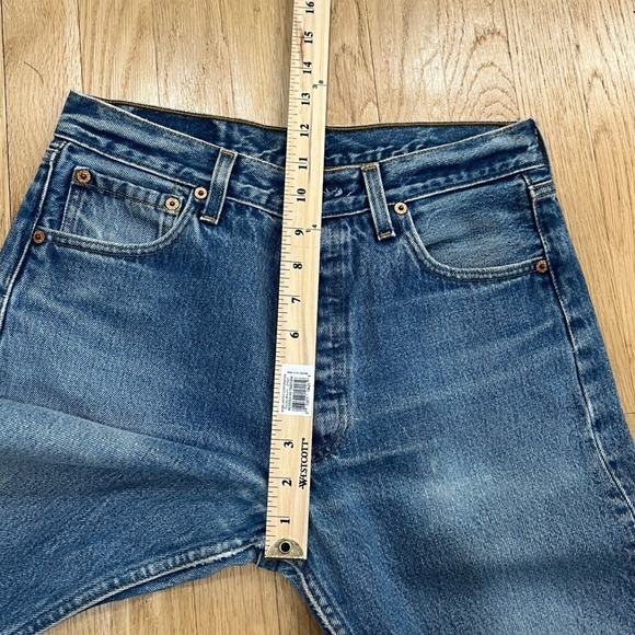 VTG 80s 501 Levis Womens 28x28.5 Jeans Custom Cowhide Denim Blue 524 Button - Picture 11 of 11